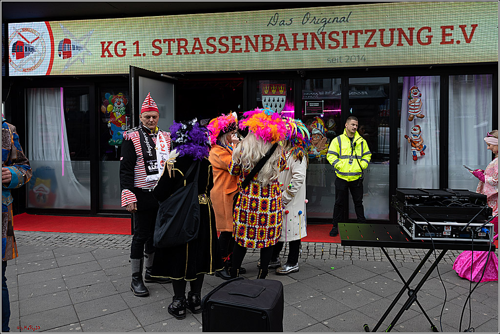 1.Stassenbahnsitzung Rosenmontagszug 2023 - Club Einundfünfzig; Koeln, 20.02.2023