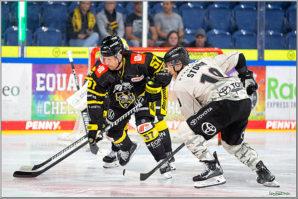 PENNY DEL; Testspiel Krefelder Pinguine- Koelner Haie; Krefeld, 10.09.2023
