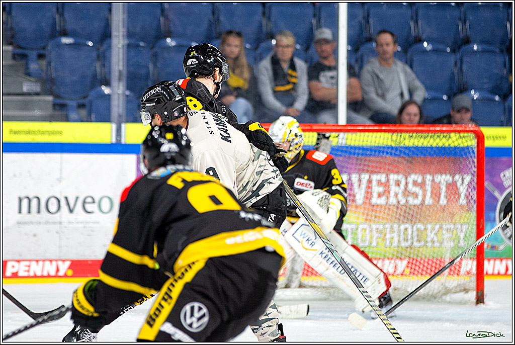 PENNY DEL; Testspiel Krefelder Pinguine- Koelner Haie; Krefeld, 10.09.2023