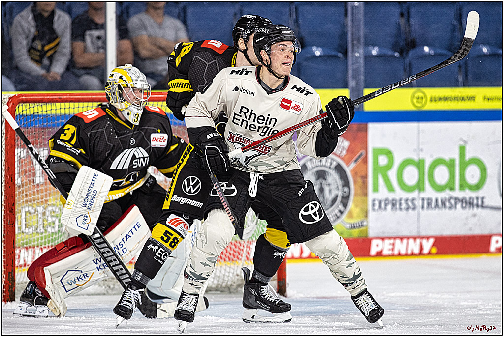 PENNY DEL 1. Testspiel Krefeld Pinguine - Koelner Haie; Krefeld, 10.09.2023