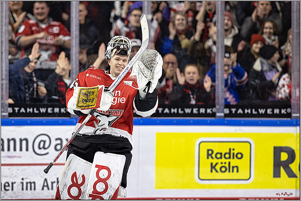 PENNY DEL 1. Koelner Haie - Straubing Tigers; Koeln, 15.12.2023