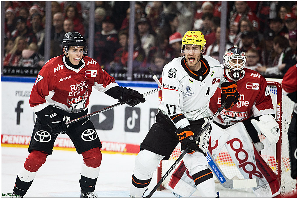 PENNY DEL; Koelner Haie- Loewen Frankfurt; Koeln, 26.12.2023