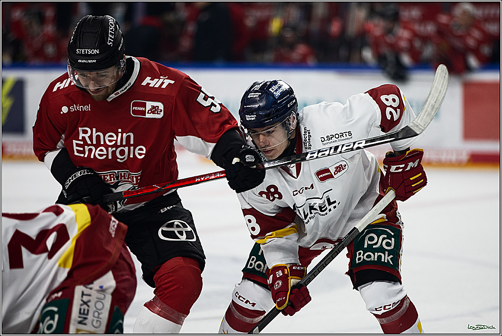 PENNY DEL; Koelner Haie- Duesseldorfer EG; Koeln, 28.12.2023
