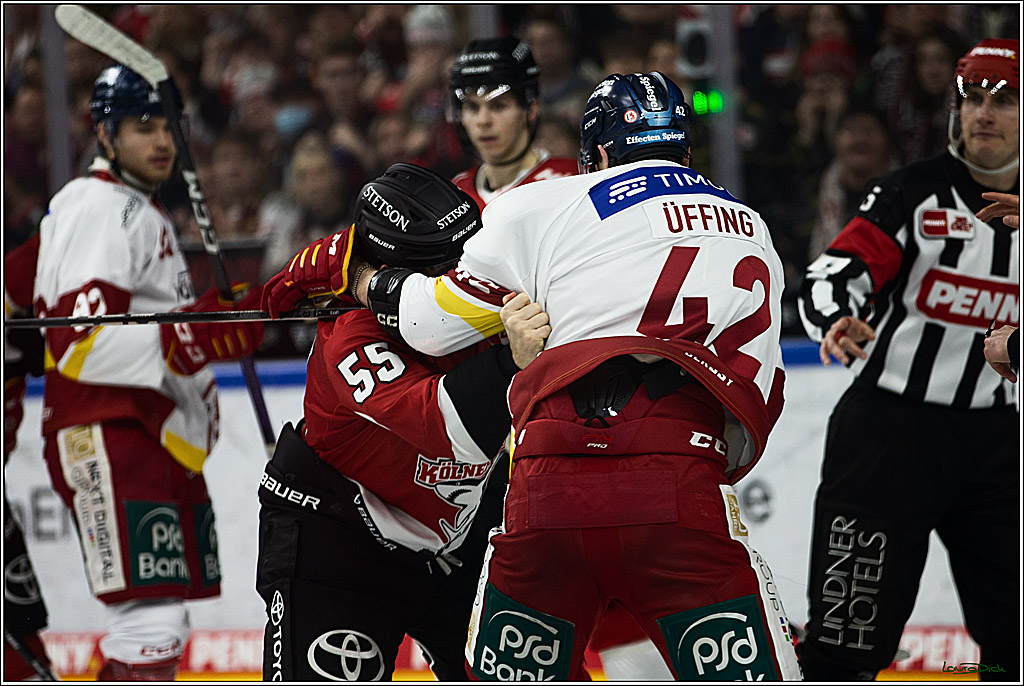 PENNY DEL; Koelner Haie- Duesseldorfer EG; Koeln, 28.12.2023