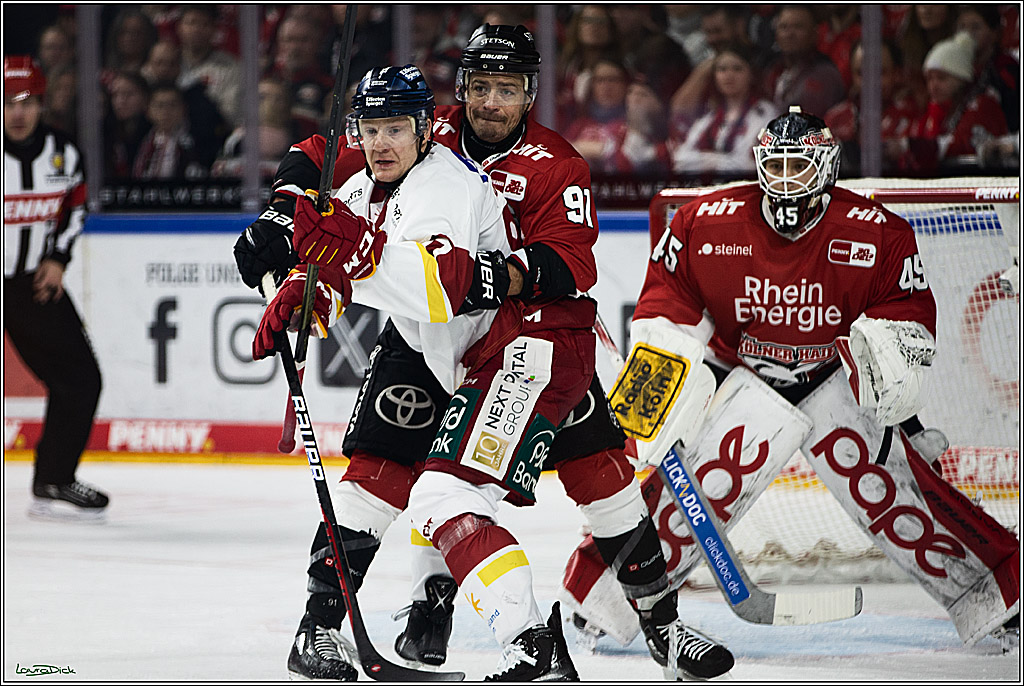 PENNY DEL; Koelner Haie- Duesseldorfer EG; Koeln, 28.12.2023