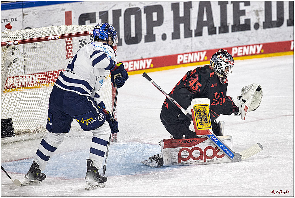 PENNY DEL 1: Kölner Haie -Iserlohn Roosters; Köln, 02.01.2024