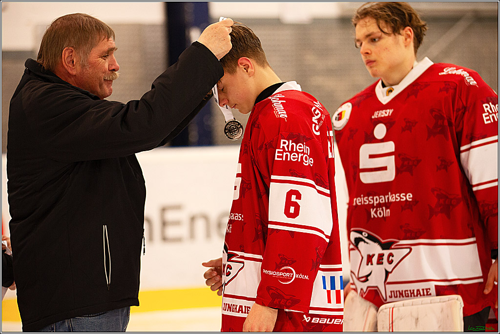 4. Finale Spiel U17 Koelner Junghaie- Jungadler Mannheim; Koeln, 21.04.2024