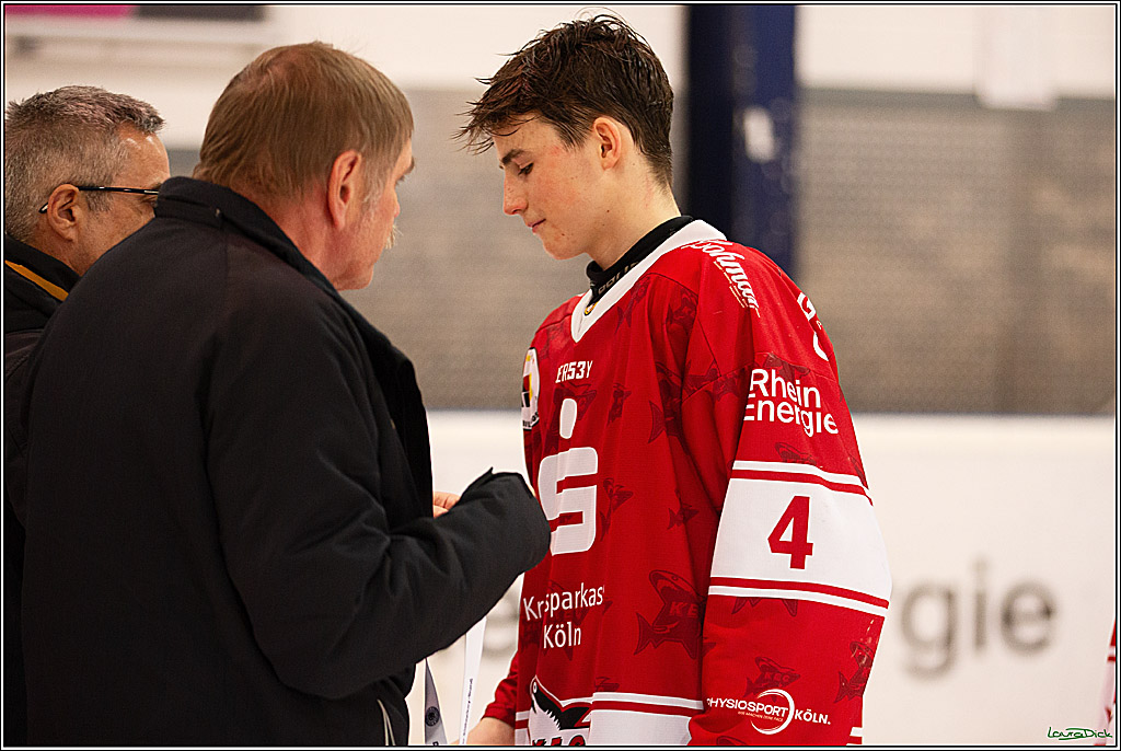 4. Finale Spiel U17 Koelner Junghaie- Jungadler Mannheim; Koeln, 21.04.2024