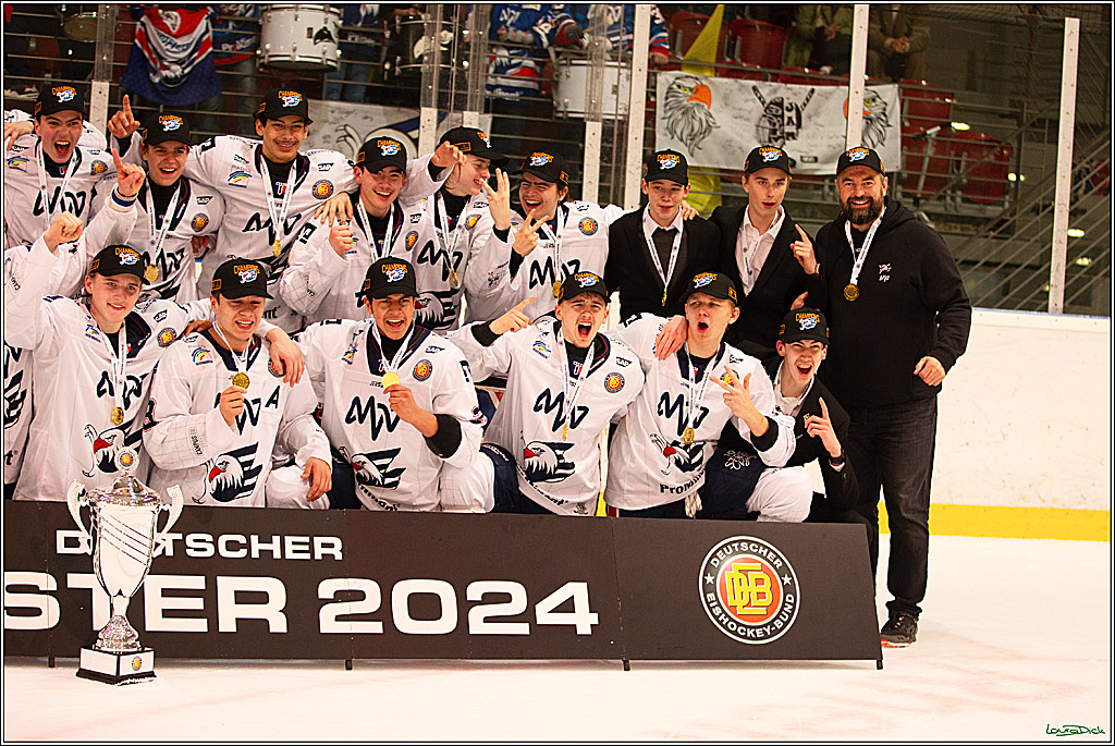 4. Finale Spiel U17 Koelner Junghaie- Jungadler Mannheim; Koeln, 21.04.2024