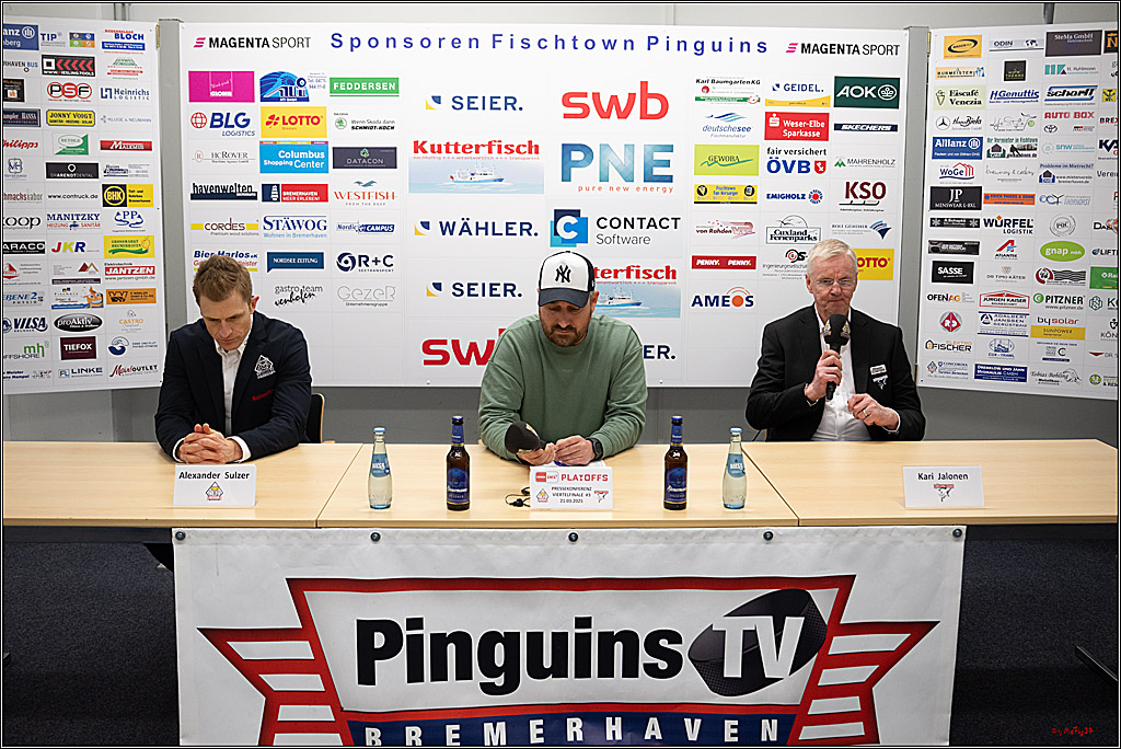 PENNY DEL 1 - Playoff Viertelfinale; Fischtown Pinguins Bremerhaven - Kölner Haie; Bermerhaven, 21.03.2025