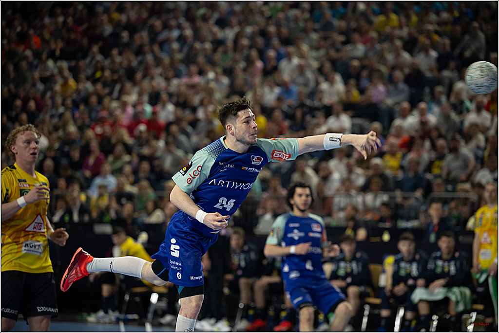 DHB-Pokal Lidl-F4  Spiel um 3. Platz - Rhein-Neckar Löwen - HBW Balingen-Weilstetten; Köln, 13.04.2025