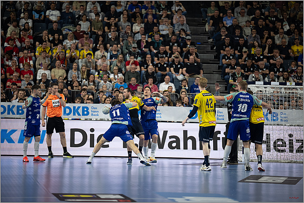 DHB-Pokal Lidl-F4  Spiel um 3. Platz - Rhein-Neckar Löwen - HBW Balingen-Weilstetten; Köln, 13.04.2025