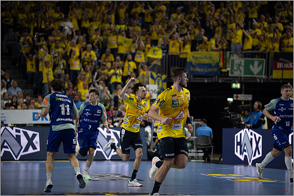 DHB-Pokal Lidl-F4  Spiel um 3. Platz - Rhein-Neckar Löwen - HBW Balingen-Weilstetten; Köln, 13.04.2025
