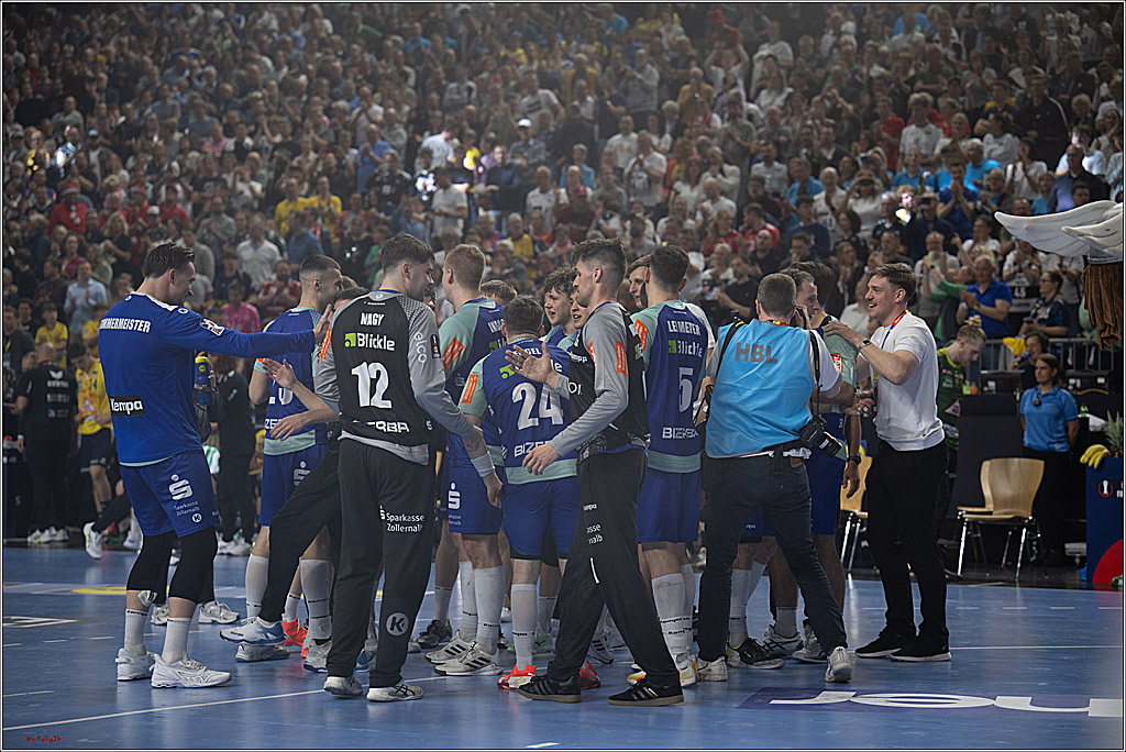 DHB-Pokal Lidl-F4  Spiel um 3. Platz - Rhein-Neckar Löwen - HBW Balingen-Weilstetten; Köln, 13.04.2025