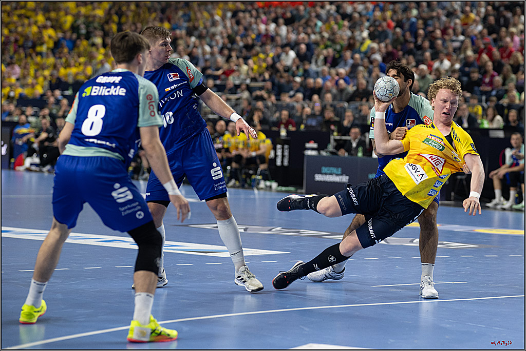 DHB-Pokal Lidl-F4  Spiel um 3. Platz - Rhein-Neckar Löwen - HBW Balingen-Weilstetten; Köln, 13.04.2025