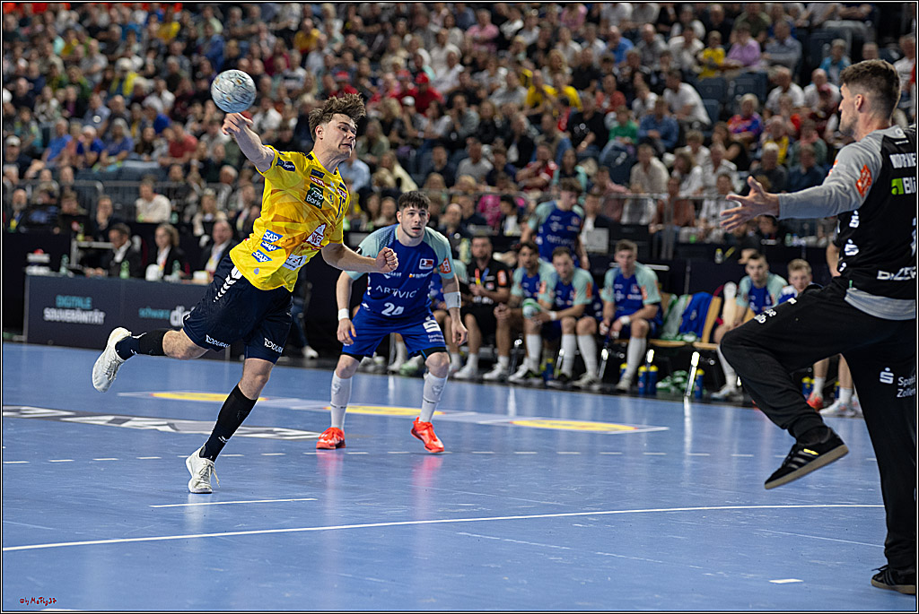 DHB-Pokal Lidl-F4  Spiel um 3. Platz - Rhein-Neckar Löwen - HBW Balingen-Weilstetten; Köln, 13.04.2025