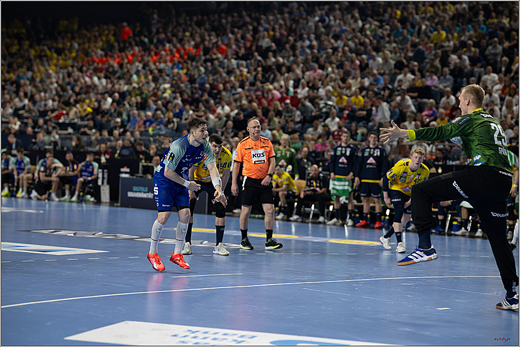 DHB-Pokal Lidl-F4  Spiel um 3. Platz - Rhein-Neckar Löwen - HBW Balingen-Weilstetten; Köln, 13.04.2025