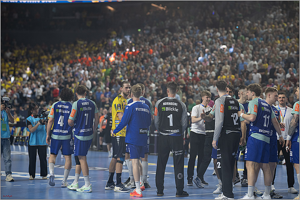 DHB-Pokal Lidl-F4  Spiel um 3. Platz - Rhein-Neckar Löwen - HBW Balingen-Weilstetten; Köln, 13.04.2025