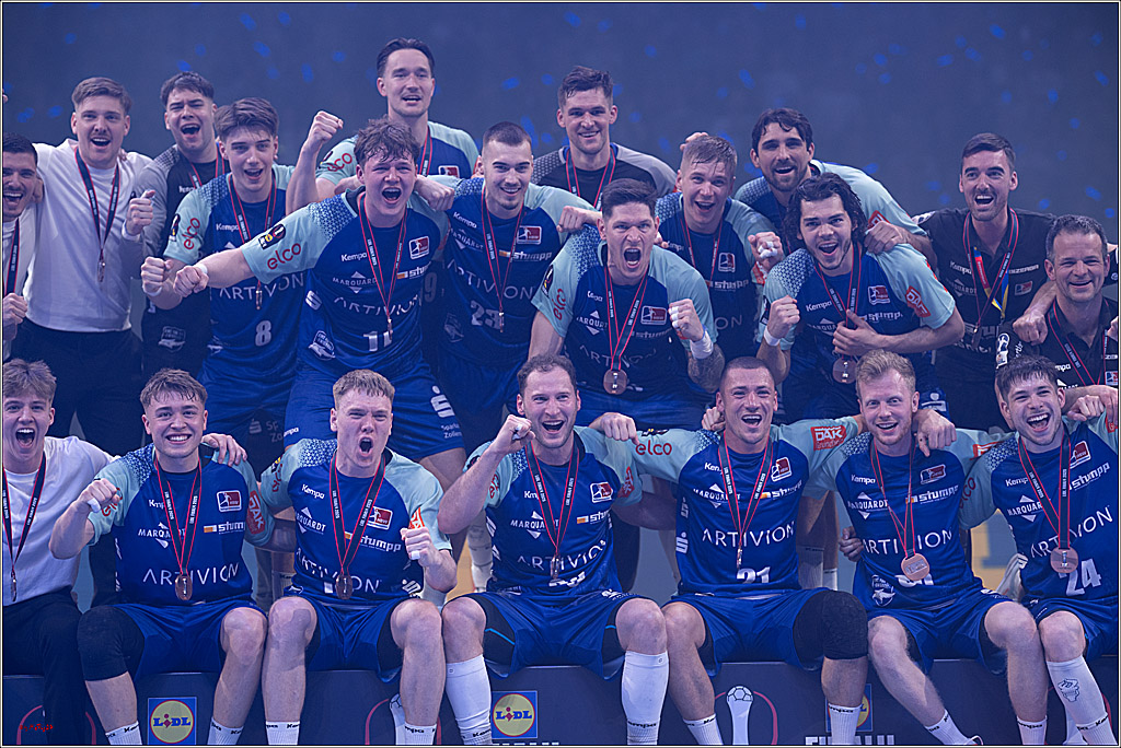 DHB-Pokal Lidl-F4  Spiel um 3. Platz - Rhein-Neckar Löwen - HBW Balingen-Weilstetten; Köln, 13.04.2025