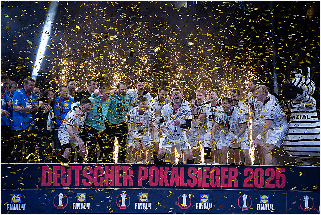 DHB-Pokal Lidl-F4  Finale - THW Kiel - MT Melsungen; Köln, 13.04.2025