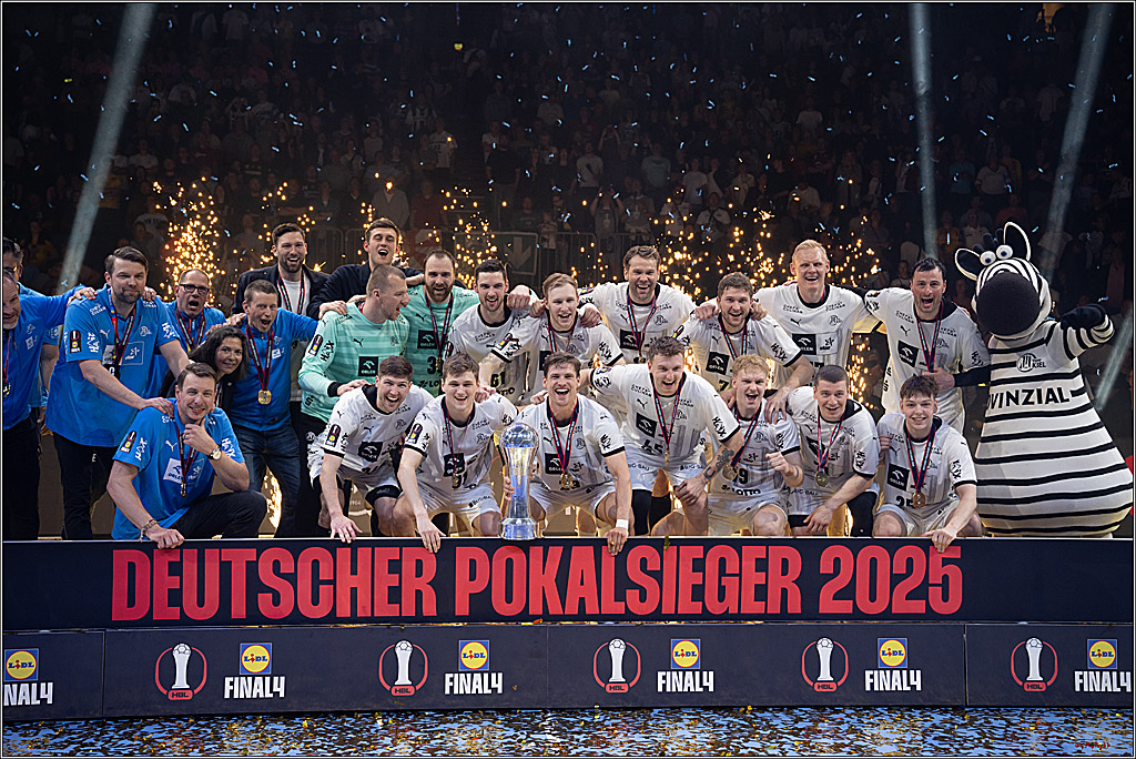 DHB-Pokal Lidl-F4  Finale - THW Kiel - MT Melsungen; Köln, 13.04.2025