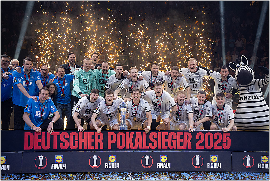 DHB-Pokal Lidl-F4  Finale - THW Kiel - MT Melsungen; Köln, 13.04.2025