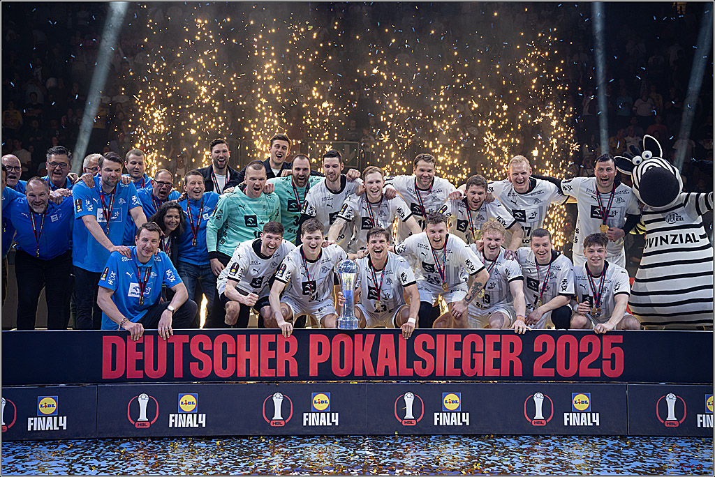 DHB-Pokal Lidl-F4  Finale - THW Kiel - MT Melsungen; Köln, 13.04.2025