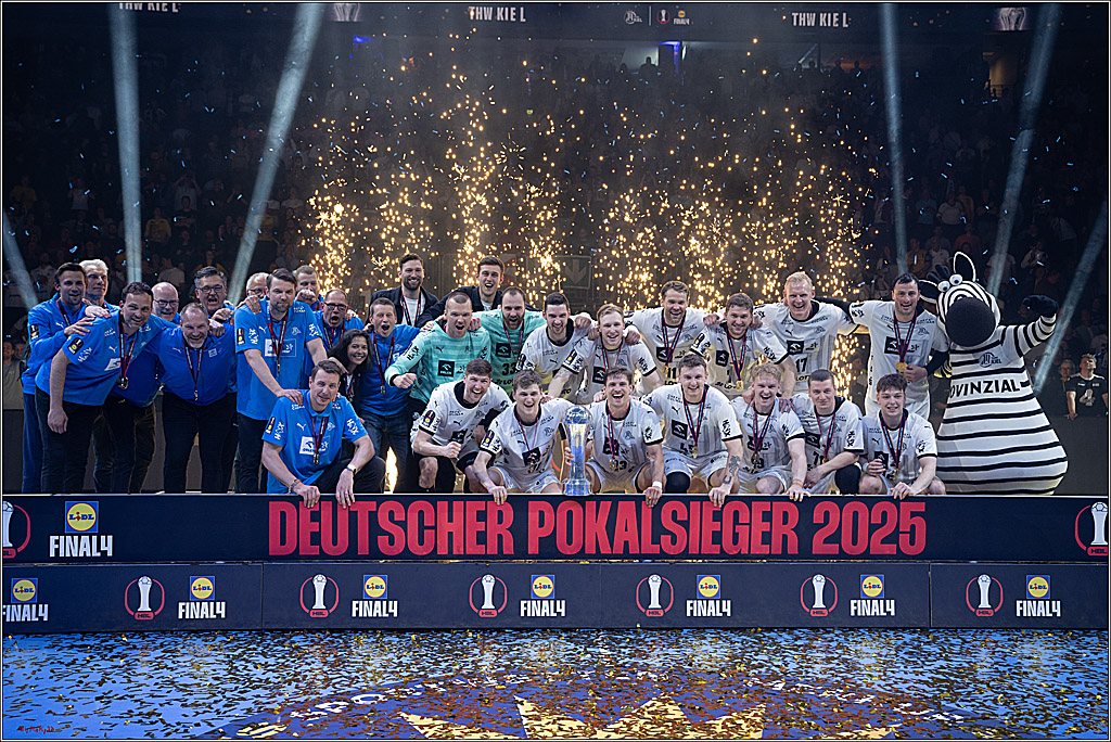 DHB-Pokal Lidl-F4  Finale - THW Kiel - MT Melsungen; Köln, 13.04.2025