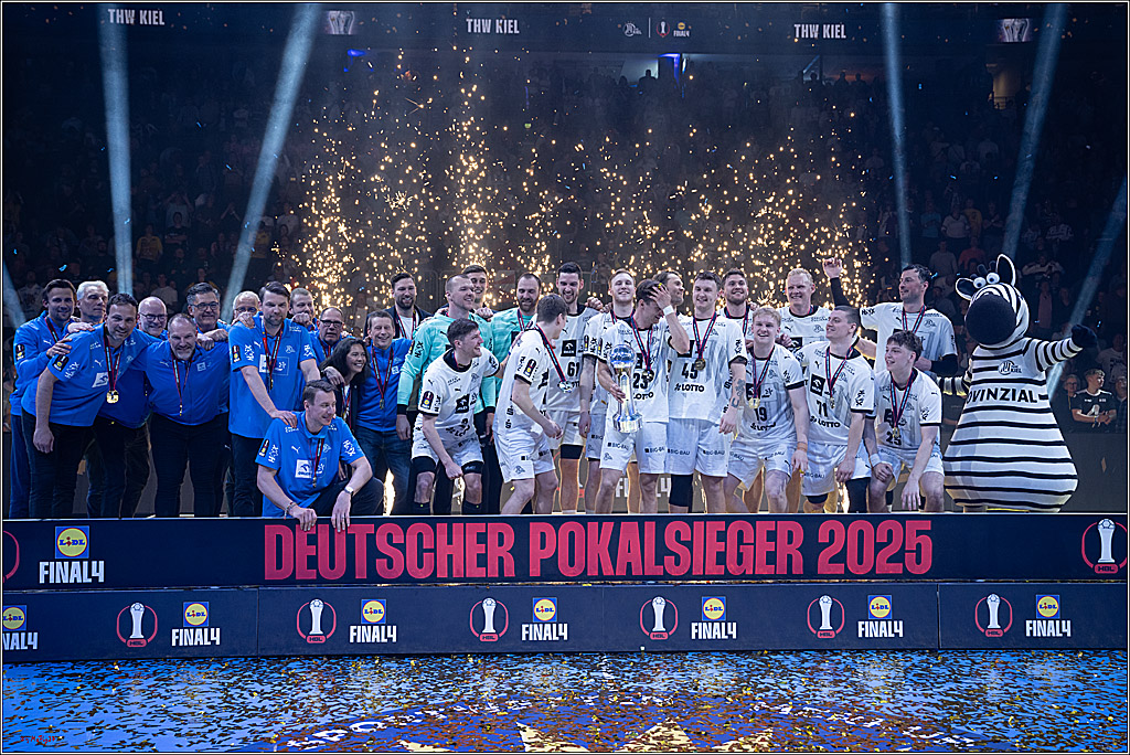DHB-Pokal Lidl-F4  Finale - THW Kiel - MT Melsungen; Köln, 13.04.2025
