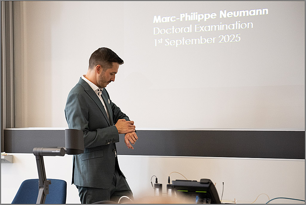 Doctoral Examination Marc-Philippe Neumann jetzt Dr. M.P. Neumann, 01.09.2025