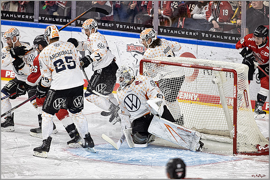 PENNY DEL 1. Koelner Haie - Grizzlys Wolfsburg; Koeln, 28.11.2023
