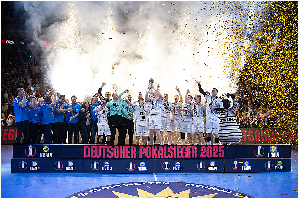 DHB-Pokal Lidl-F4  Finale - THW Kiel - MT Melsungen; Köln, 13.04.2025