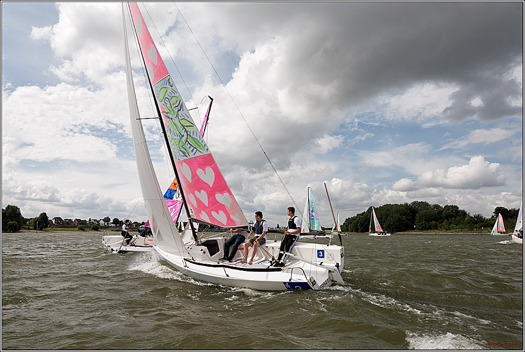 Die Kultur-Regatta Sailing #Art4GlobalGoals - Nachhaltigkeitsziele (Sustainable Develpment Goals / SDGs) der Vereinten Nationen (UN); Monheim - Duesselorfer Yachthafen, 22.08.2021