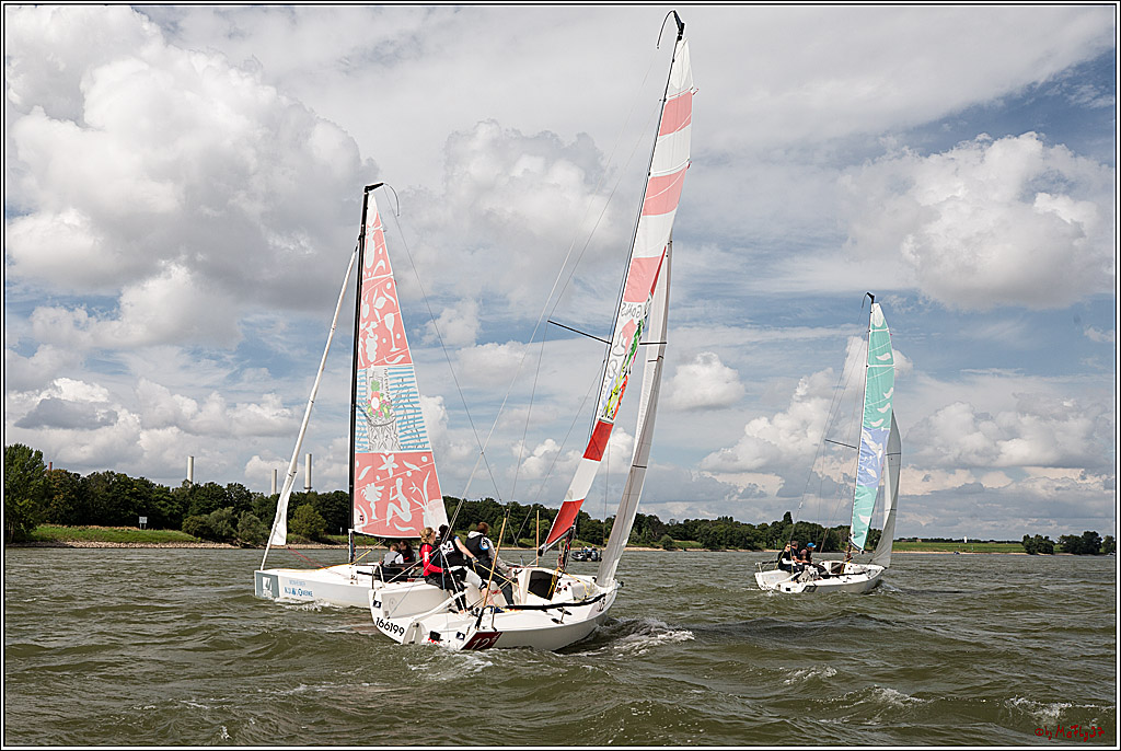 Die Kultur-Regatta Sailing #Art4GlobalGoals - Nachhaltigkeitsziele (Sustainable Develpment Goals / SDGs) der Vereinten Nationen (UN); Monheim - Duesselorfer Yachthafen, 22.08.2021