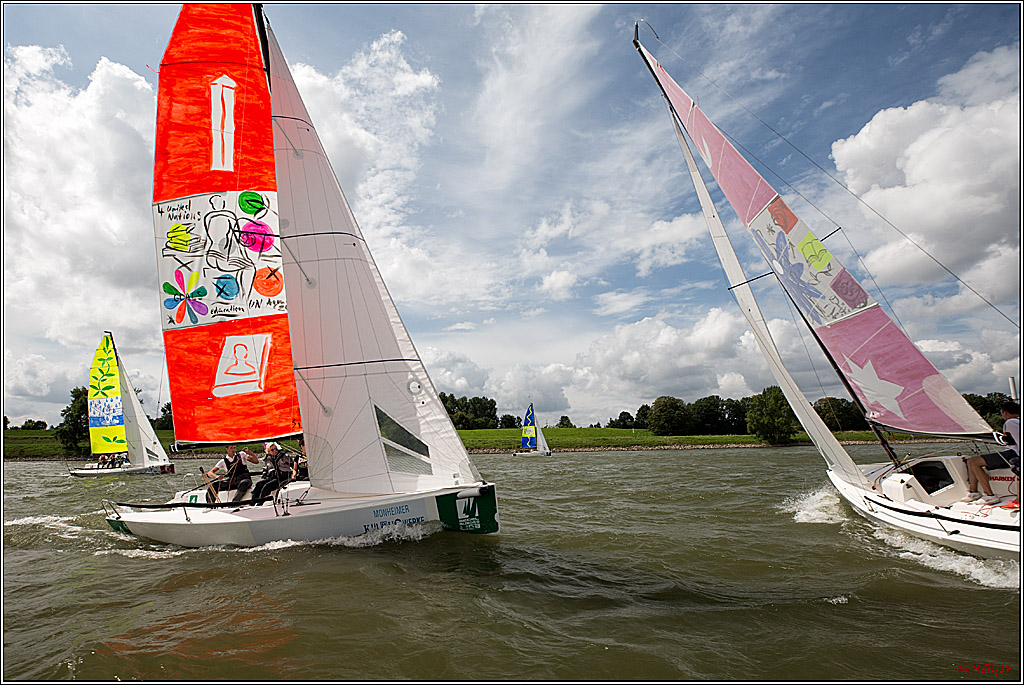 Die Kultur-Regatta Sailing #Art4GlobalGoals - Nachhaltigkeitsziele (Sustainable Develpment Goals / SDGs) der Vereinten Nationen (UN); Monheim - Duesselorfer Yachthafen, 22.08.2021