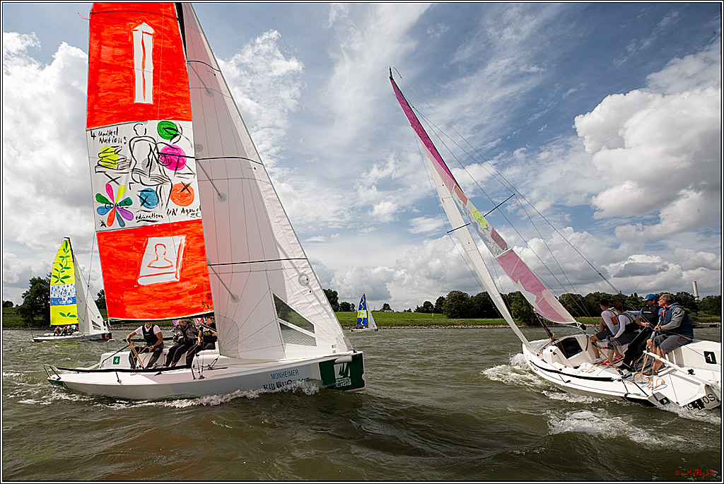Die Kultur-Regatta Sailing #Art4GlobalGoals - Nachhaltigkeitsziele (Sustainable Develpment Goals / SDGs) der Vereinten Nationen (UN); Monheim - Duesselorfer Yachthafen, 22.08.2021