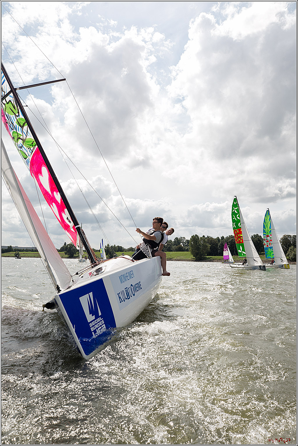 Die Kultur-Regatta Sailing #Art4GlobalGoals - Nachhaltigkeitsziele (Sustainable Develpment Goals / SDGs) der Vereinten Nationen (UN); Monheim - Duesselorfer Yachthafen, 22.08.2021