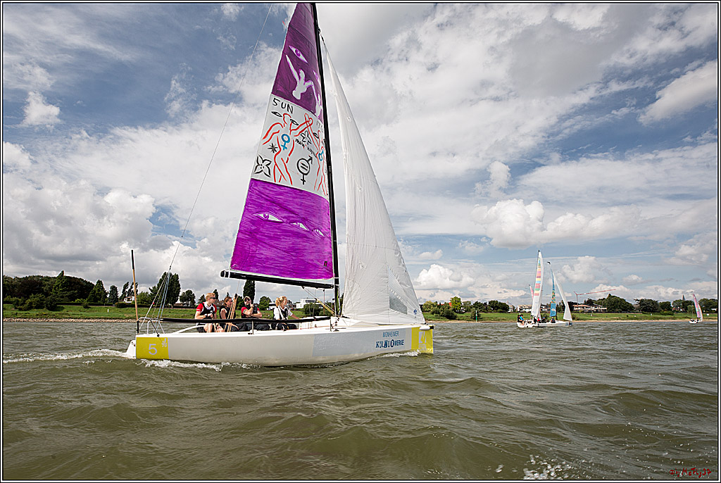 Die Kultur-Regatta Sailing #Art4GlobalGoals - Nachhaltigkeitsziele (Sustainable Develpment Goals / SDGs) der Vereinten Nationen (UN); Monheim - Duesselorfer Yachthafen, 22.08.2021