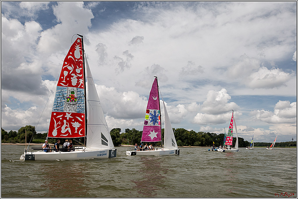 Die Kultur-Regatta Sailing #Art4GlobalGoals - Nachhaltigkeitsziele (Sustainable Develpment Goals / SDGs) der Vereinten Nationen (UN); Monheim - Duesselorfer Yachthafen, 22.08.2021