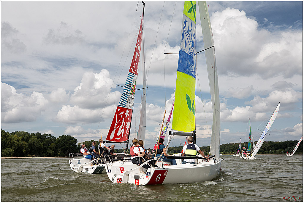Die Kultur-Regatta Sailing #Art4GlobalGoals - Nachhaltigkeitsziele (Sustainable Develpment Goals / SDGs) der Vereinten Nationen (UN); Monheim - Duesselorfer Yachthafen, 22.08.2021