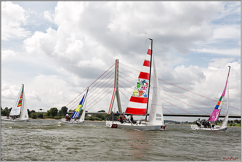 Die Kultur-Regatta Sailing #Art4GlobalGoals - Nachhaltigkeitsziele (Sustainable Develpment Goals / SDGs) der Vereinten Nationen (UN); Monheim - Duesselorfer Yachthafen, 22.08.2021
