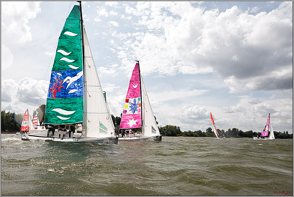 Die Kultur-Regatta Sailing #Art4GlobalGoals - Nachhaltigkeitsziele (Sustainable Develpment Goals / SDGs) der Vereinten Nationen (UN); Monheim - Duesselorfer Yachthafen, 22.08.2021