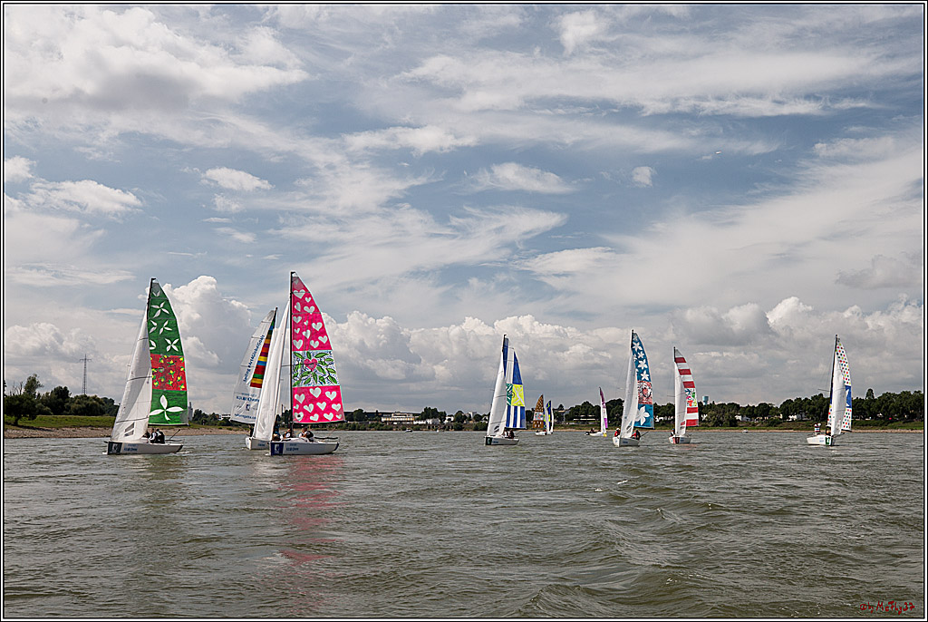 Die Kultur-Regatta Sailing #Art4GlobalGoals - Nachhaltigkeitsziele (Sustainable Develpment Goals / SDGs) der Vereinten Nationen (UN); Monheim - Duesselorfer Yachthafen, 22.08.2021