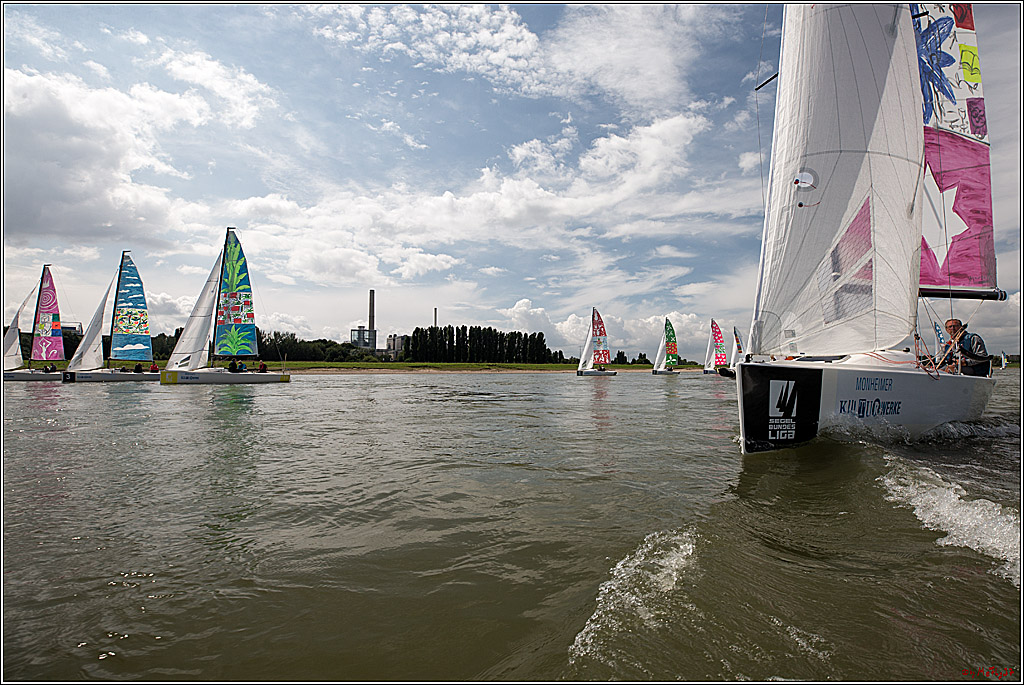 Die Kultur-Regatta Sailing #Art4GlobalGoals - Nachhaltigkeitsziele (Sustainable Develpment Goals / SDGs) der Vereinten Nationen (UN); Monheim - Duesselorfer Yachthafen, 22.08.2021