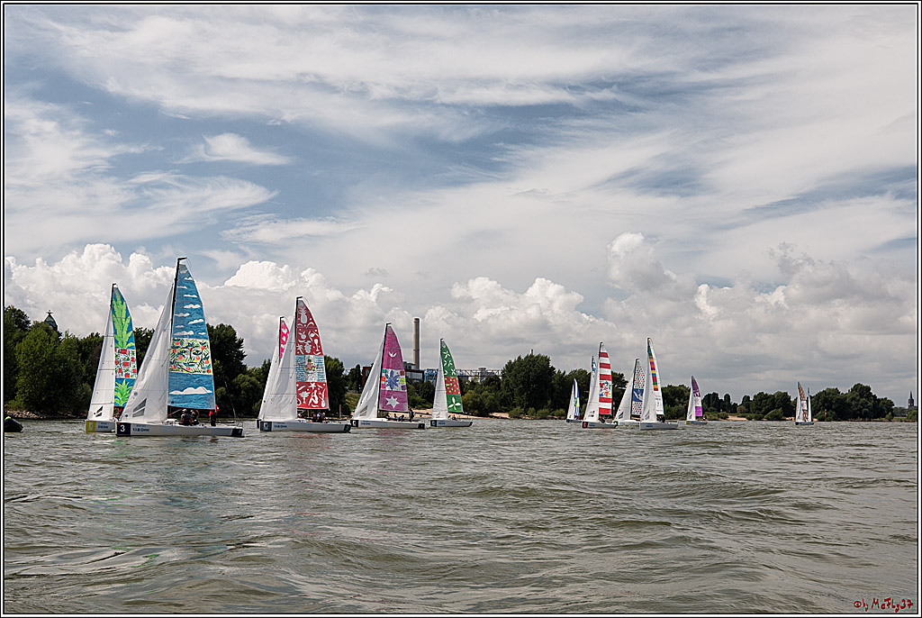 Die Kultur-Regatta Sailing #Art4GlobalGoals - Nachhaltigkeitsziele (Sustainable Develpment Goals / SDGs) der Vereinten Nationen (UN); Monheim - Duesselorfer Yachthafen, 22.08.2021