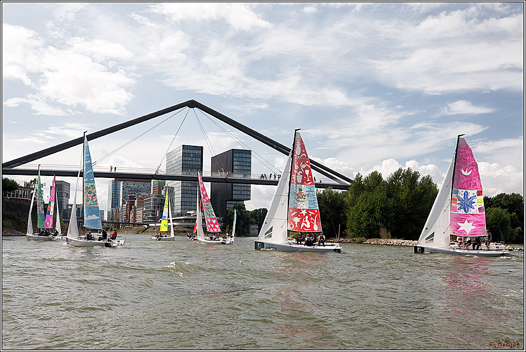 Die Kultur-Regatta Sailing #Art4GlobalGoals - Nachhaltigkeitsziele (Sustainable Develpment Goals / SDGs) der Vereinten Nationen (UN); Monheim - Duesselorfer Yachthafen, 22.08.2021