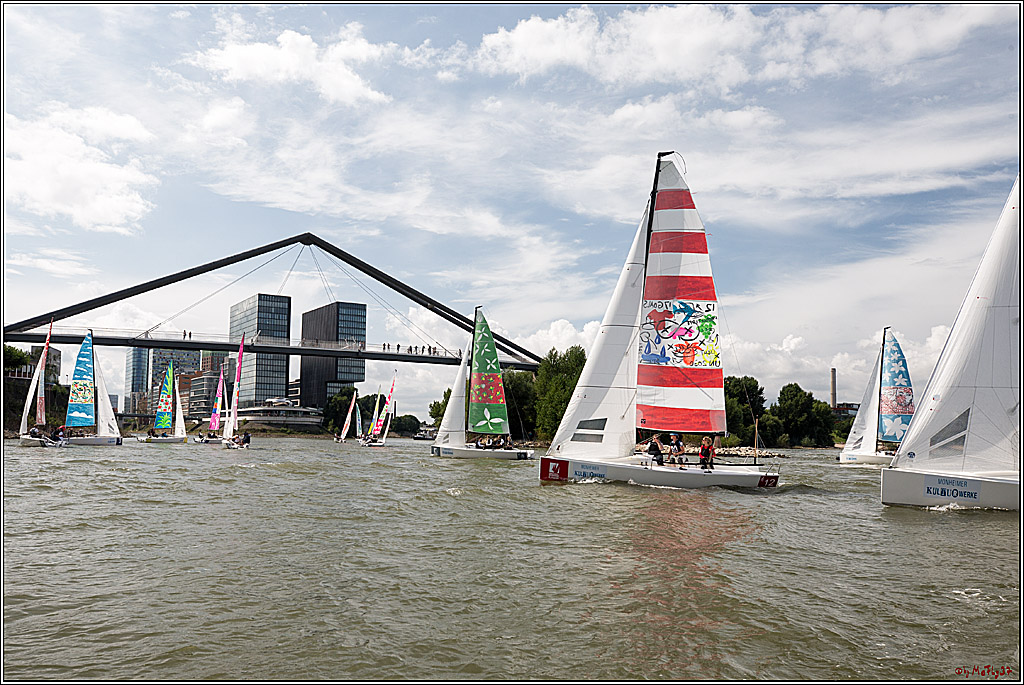 Die Kultur-Regatta Sailing #Art4GlobalGoals - Nachhaltigkeitsziele (Sustainable Develpment Goals / SDGs) der Vereinten Nationen (UN); Monheim - Duesselorfer Yachthafen, 22.08.2021
