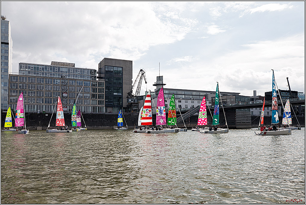 Die Kultur-Regatta Sailing #Art4GlobalGoals - Nachhaltigkeitsziele (Sustainable Develpment Goals / SDGs) der Vereinten Nationen (UN); Monheim - Duesselorfer Yachthafen, 22.08.2021