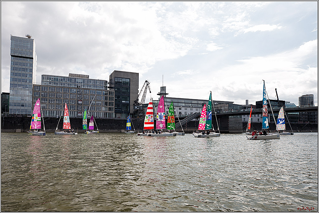 Die Kultur-Regatta Sailing #Art4GlobalGoals - Nachhaltigkeitsziele (Sustainable Develpment Goals / SDGs) der Vereinten Nationen (UN); Monheim - Duesselorfer Yachthafen, 22.08.2021