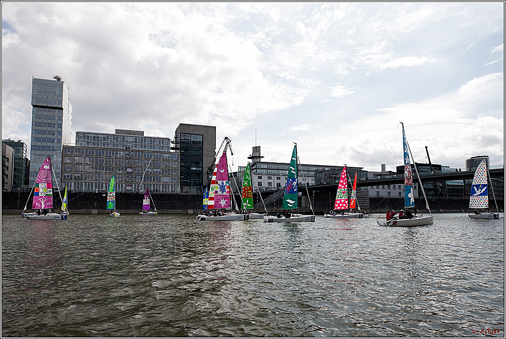 Die Kultur-Regatta Sailing #Art4GlobalGoals - Nachhaltigkeitsziele (Sustainable Develpment Goals / SDGs) der Vereinten Nationen (UN); Monheim - Duesselorfer Yachthafen, 22.08.2021